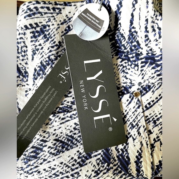 Lysse Palm Print Crop Pants | Size L | Travel Resort Linen Look Stretch NWT - Picture 7 of 10